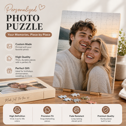 Personalized Photo Puzzle | Handmade Custom Jigsaw Gift from Your Picture