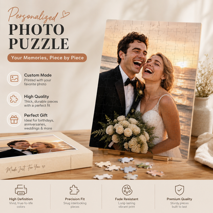 Personalized Photo Puzzle | Handmade Custom Jigsaw Gift from Your Picture