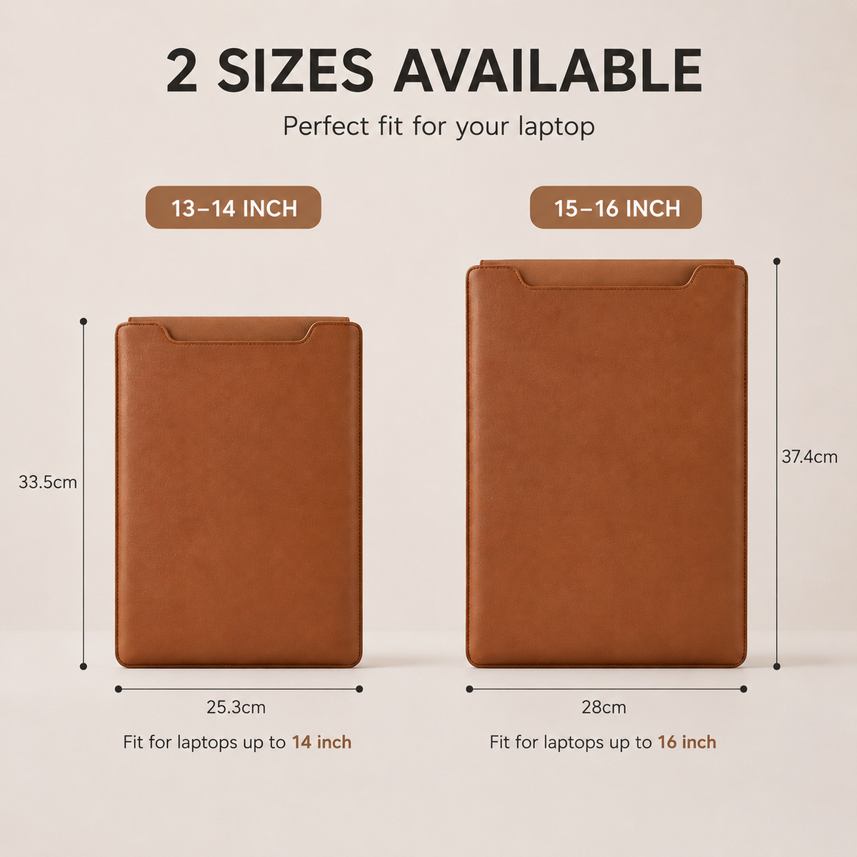 3-in-1 PU Leather Laptop Sleeve Case with Adjustable Stand & Mouse Pad for 13–16 Inch Laptops