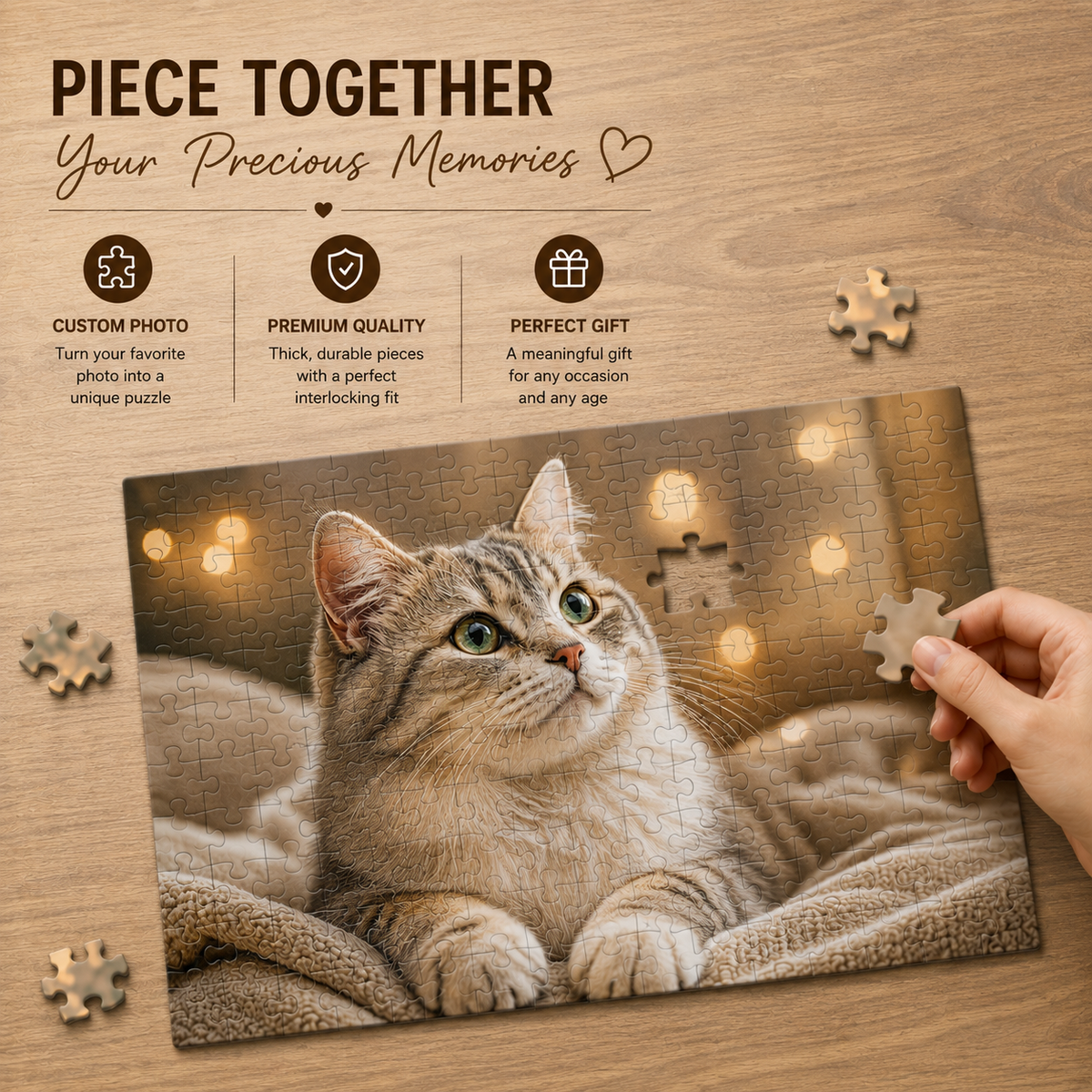 Personalized Photo Puzzle | Handmade Custom Jigsaw Gift from Your Picture