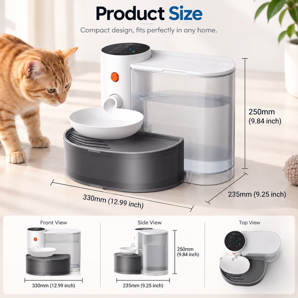 Smart Pet Water Fountain – Automatic Self-Refill & Emptying, Filter-Free Drinking Dispenser for Cats & Dogs