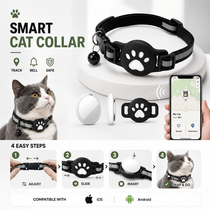 GPS Smart Pet Tracker Collar for Cats & Dogs | Compatible with iOS and Android