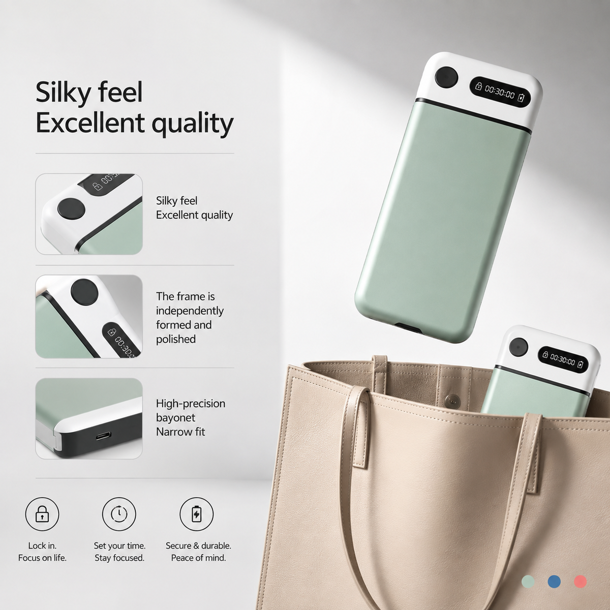 Phone Timer Lock Box – Self-Control & Focus Timer for Smartphones, Study & Digital Detox
