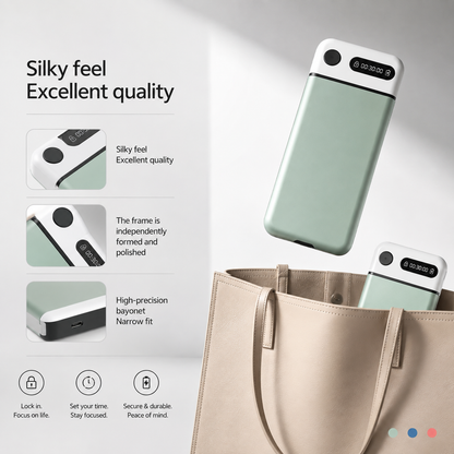 Phone Timer Lock Box – Self-Control & Focus Timer for Smartphones, Study & Digital Detox