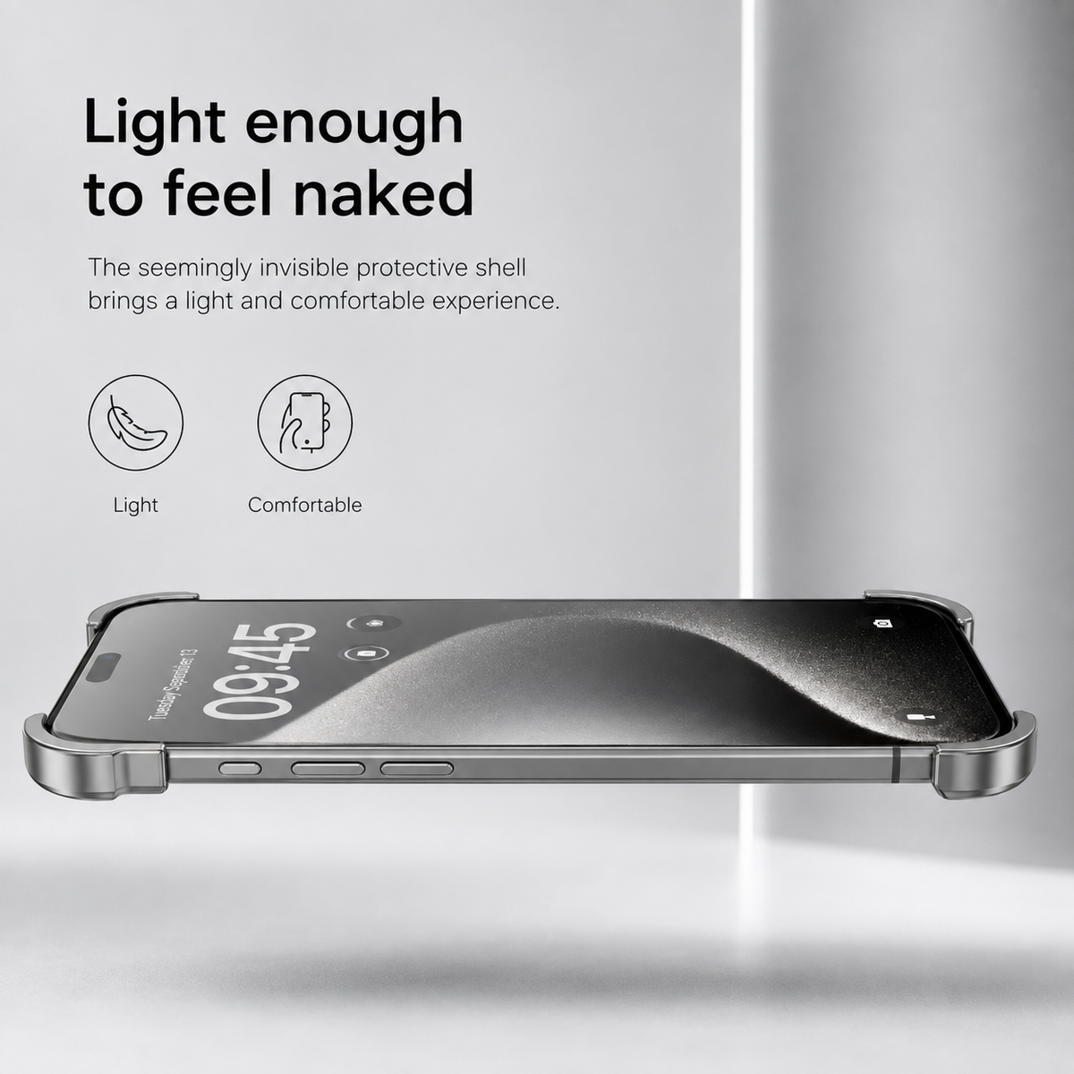Ultra-Thin Minimalist Aluminium Bumper Phone Case with Lens Protector for iPhone