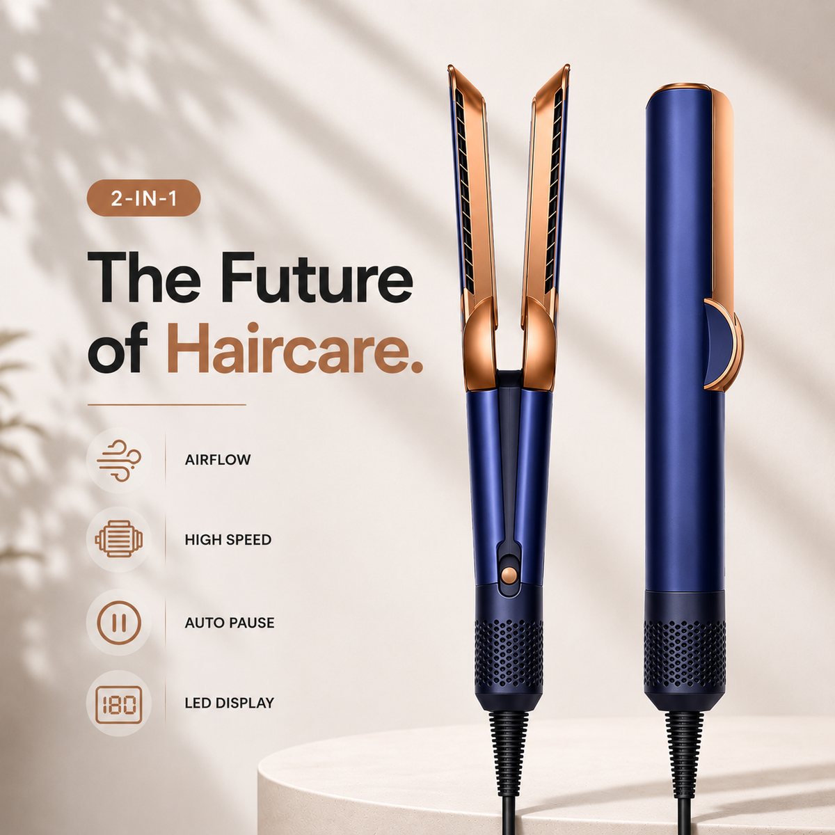 2-in-1 Hair Dryer Straightener | Salon Results at Home