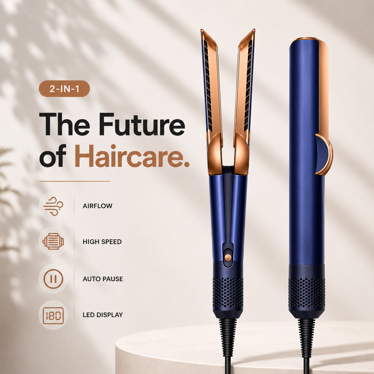 2-in-1 Hair Dryer Straightener | Salon Results at Home