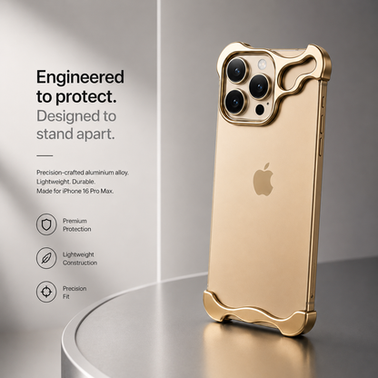 Ultra-Thin Minimalist Aluminium Bumper Phone Case with Lens Protector for iPhone