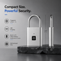 Smart Fingerprint Padlock USB Rechargeable Keyless Waterproof Door Lock