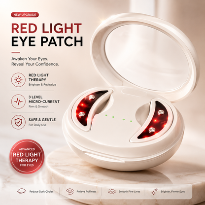 EMS Microcurrent Red Light Eye Therapy Device, for Dark Circles, Puffiness & Fine Lines