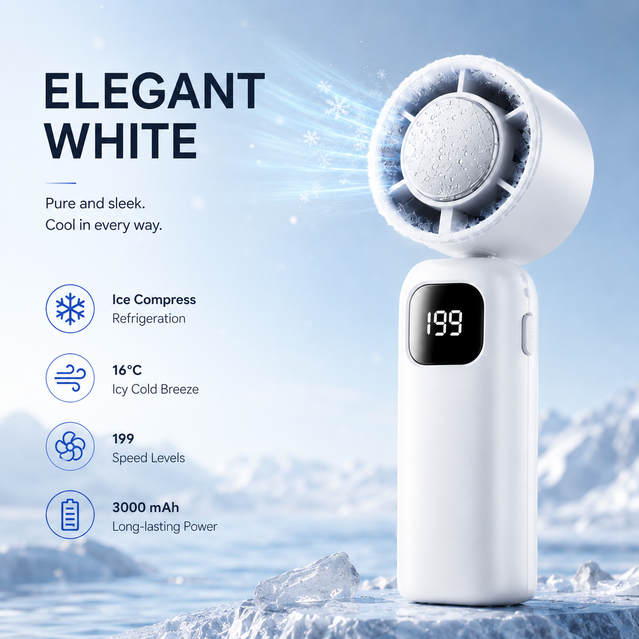 Portable TurboJet™ Mini Air Conditioner Fan | Ice Compress Refrigeration