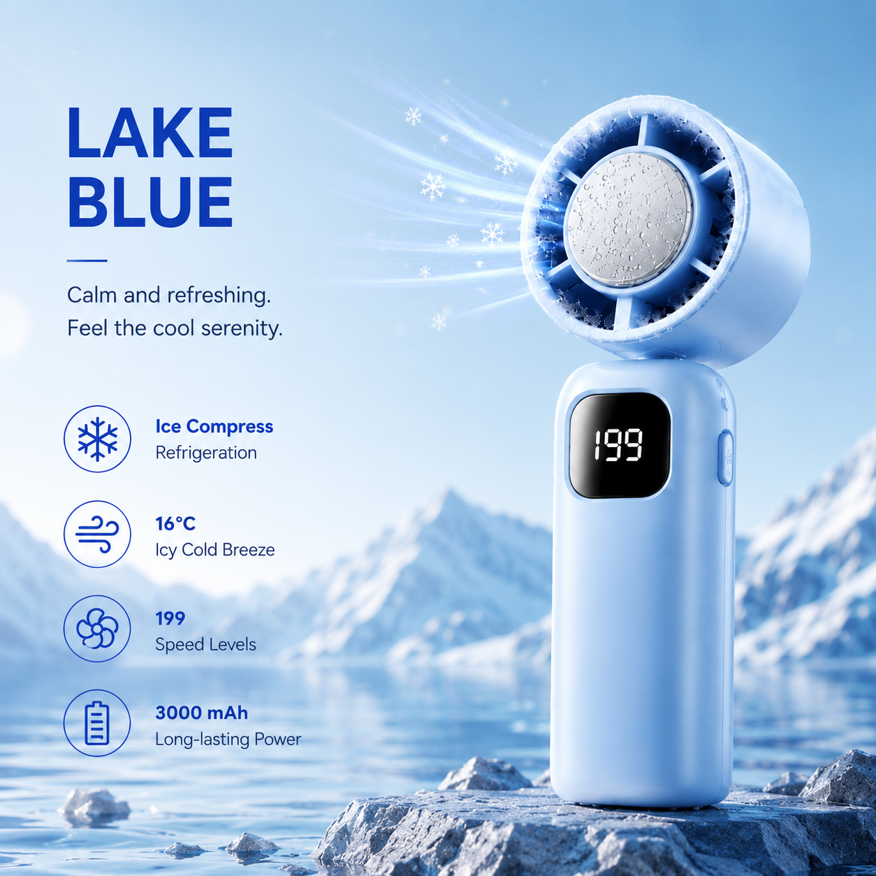 Portable TurboJet™ Mini Air Conditioner Fan | Ice Compress Refrigeration