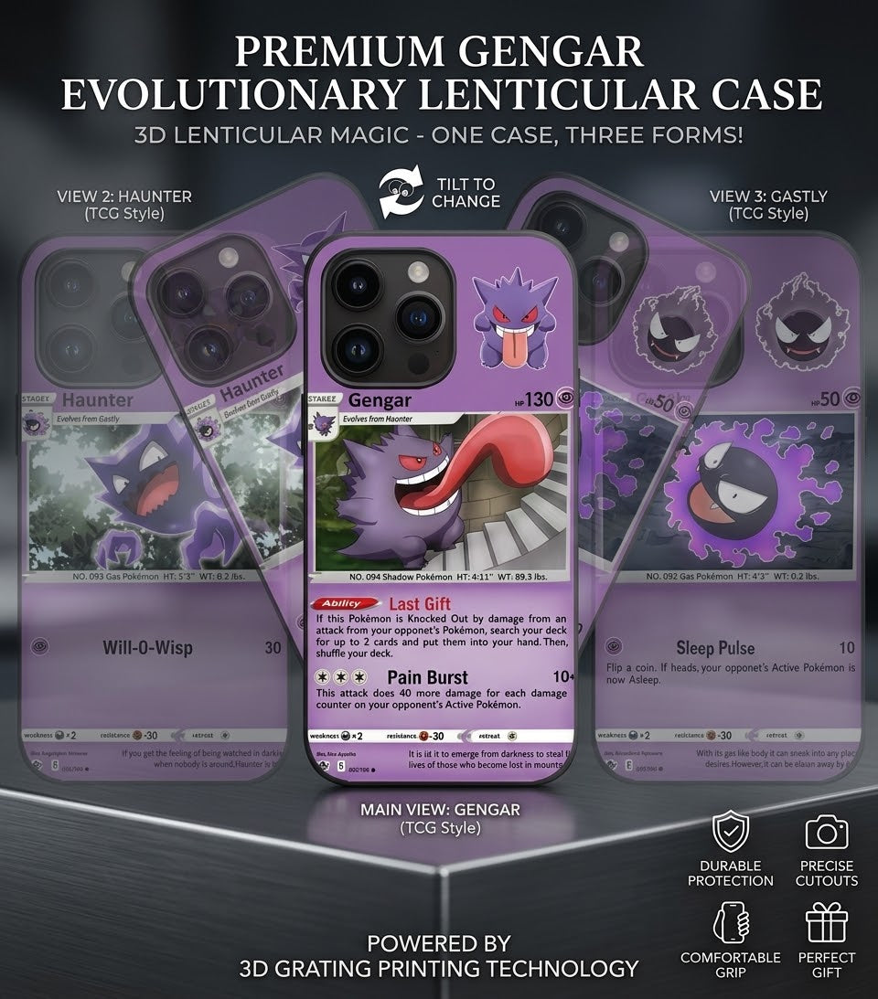 Pokémon Card-Inspired 3D Phone Case – Creative Anime Cover for iPhone, Samsung